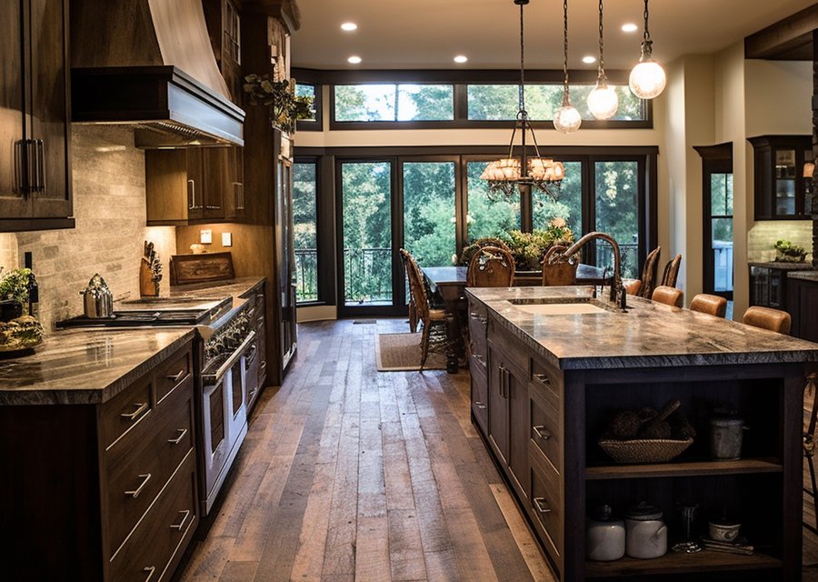 Flooring example — hardwood and laminate work