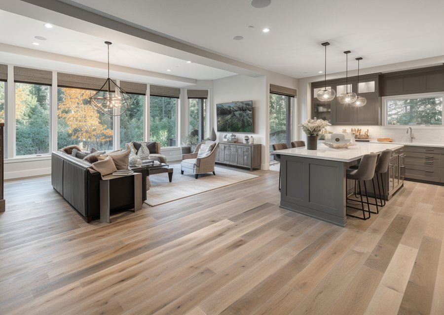 Flooring example — hardwood and laminate work