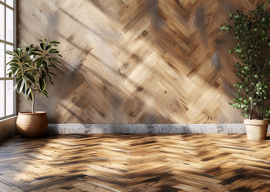 Flooring example — hardwood and laminate work