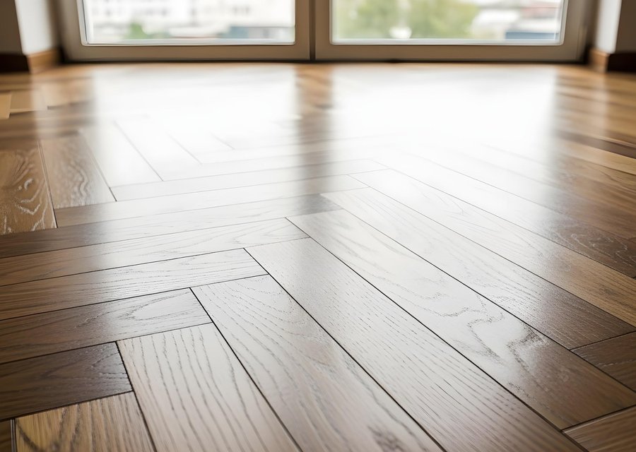 Flooring example — installation in progress