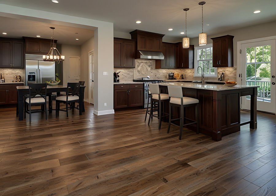 Flooring example — hardwood and laminate work