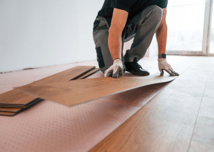 Flooring example — hardwood and laminate work