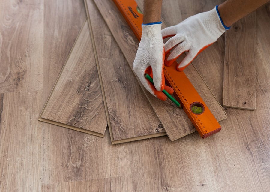 Flooring example — hardwood and laminate work