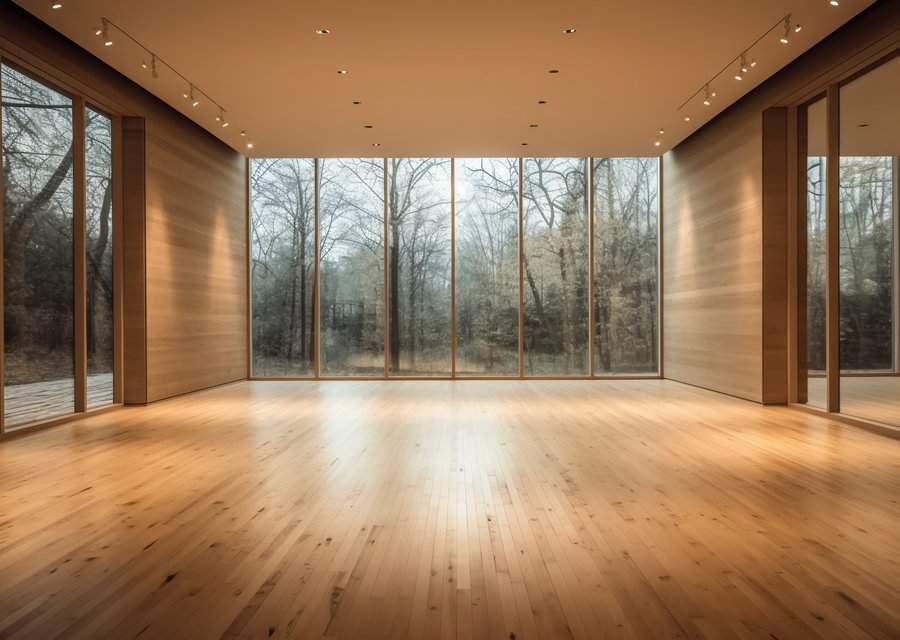 Flooring example — installation in progress