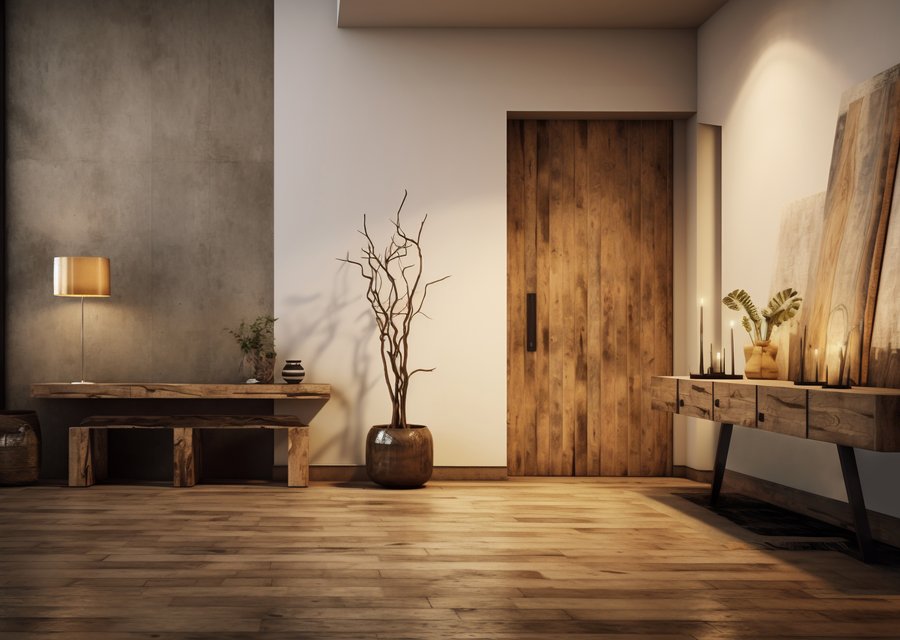 Flooring example — installation in progress