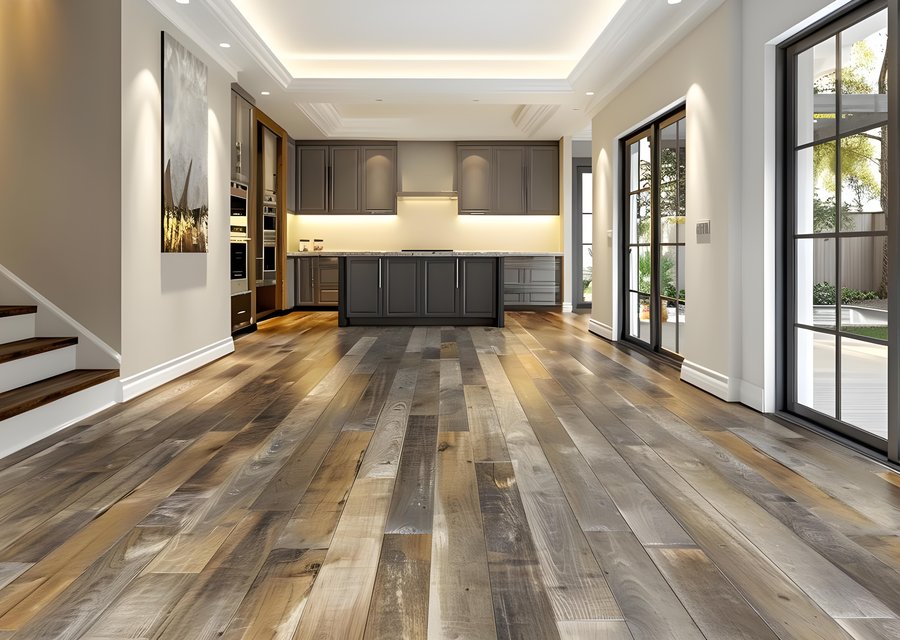 Flooring example — hardwood and laminate work