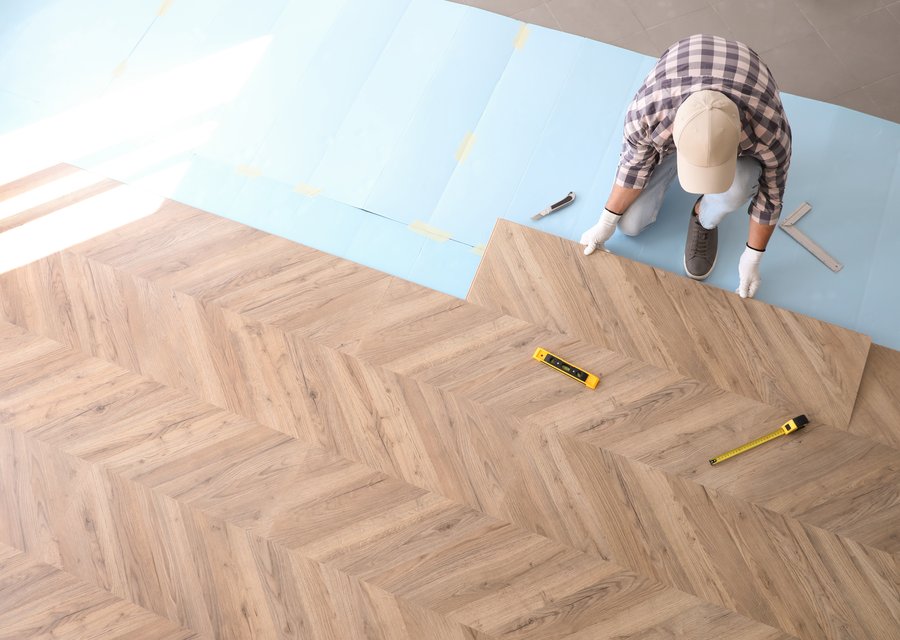 Flooring example — hardwood and laminate work